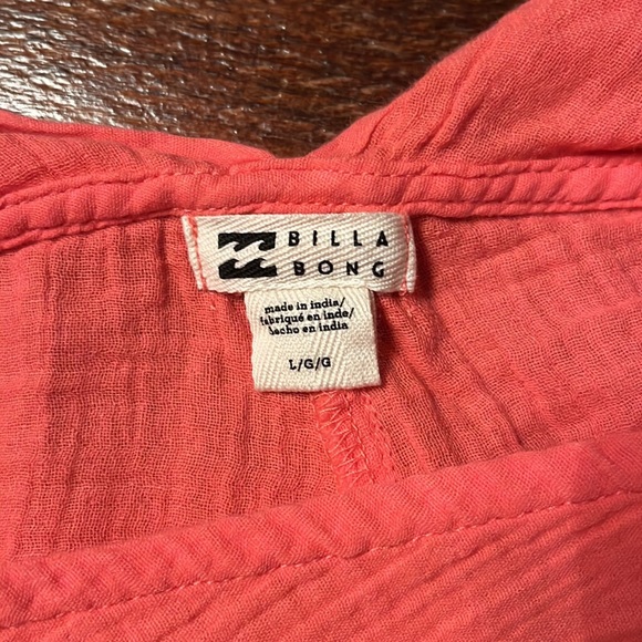 Nwt womens billabong girl on the run jumper in pink (coral) sz large - Picture 8 of 8